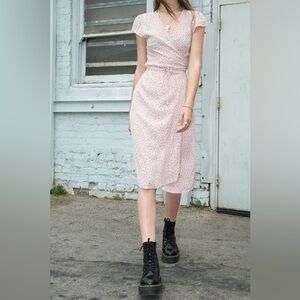 Brandy Melville Pink Floral Robbie Dress